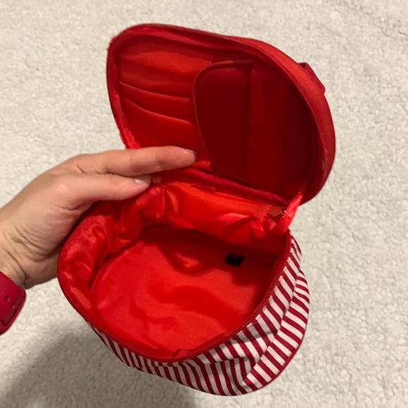 Red and White Striped Makeup Bag - Picture 15 of 17